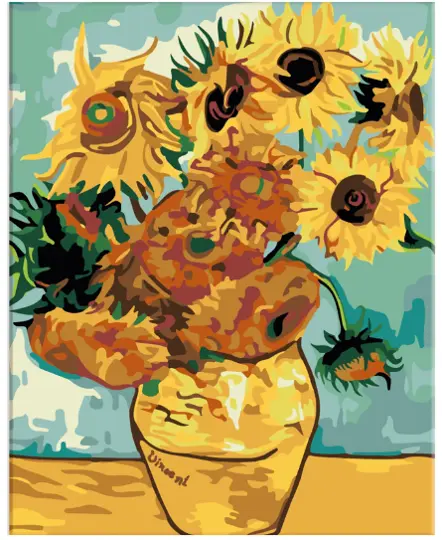 Pinta por Número Los Girasoles 40x50