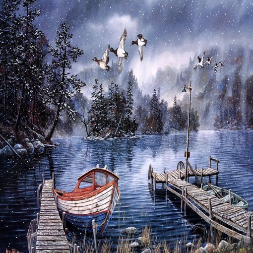 Pequeño Bote en Invierno, 1,000 Piezas