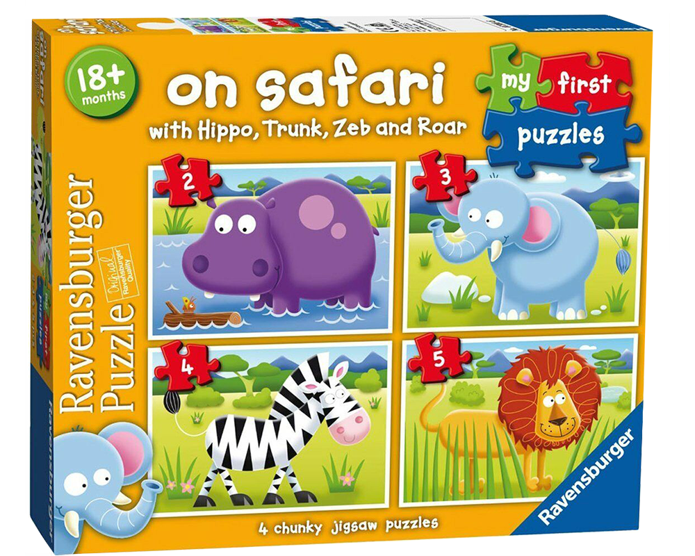 Safari, Rompecabezas Progresivos 2,3,4 y 5 Piezas