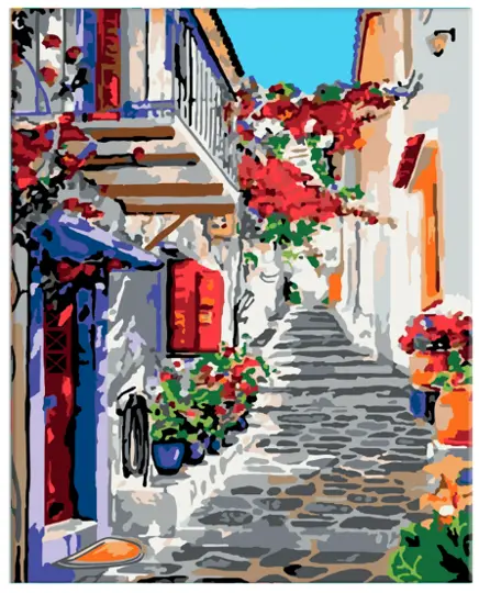 Pinta por Número Callejón de Atenas 40x50