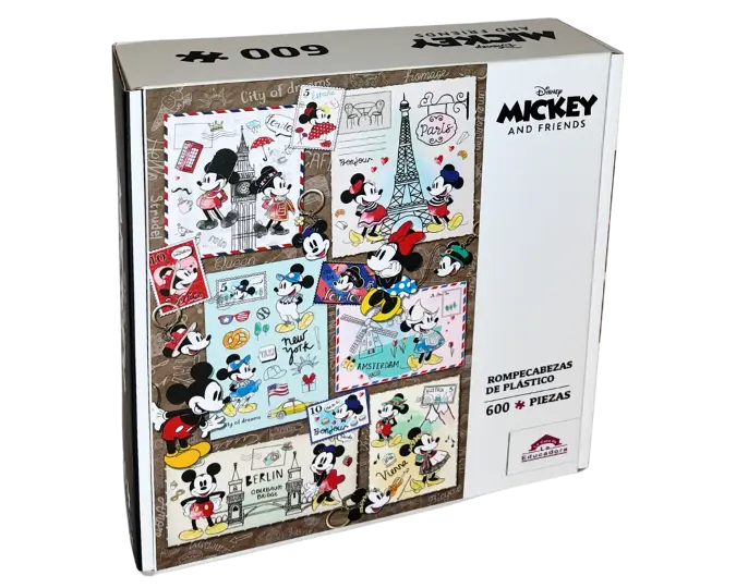 Rompecabezas Mickey y Minnie de Viaje  Disney 600 piezas