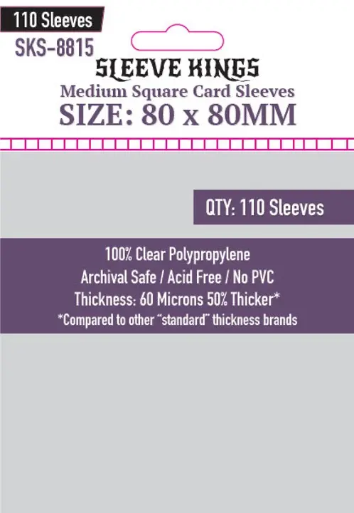 Sleeve Kings Medium Square 80x80mm