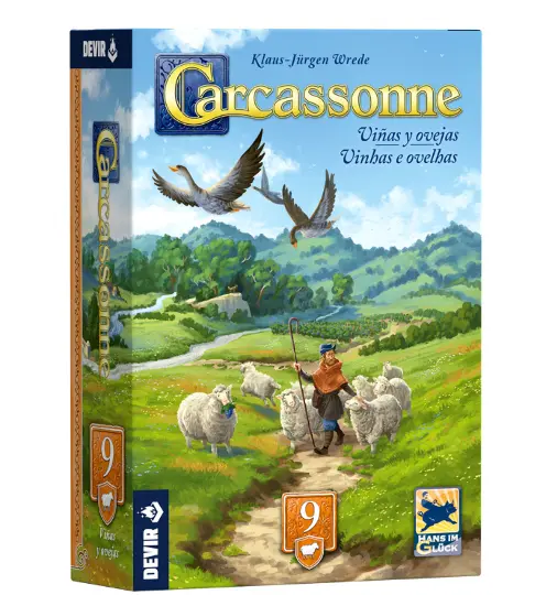 Carcassonne Expansión 9: Viñas y Ovejas (Tercera Edición) 