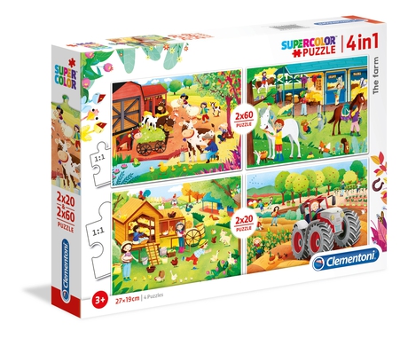 [21304] 4 en 1 La Granja, Rompecabezas Progresivos