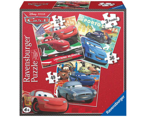 [7258] Cars, 3 Rompecabezas Progresivos 25, 36 y 49 Piezas