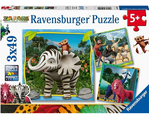 Safari  3 Rompecabezas de 49 Piezas