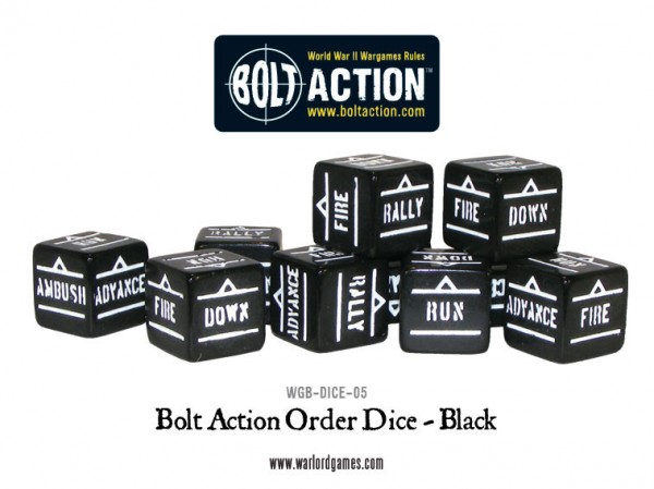 Bolt Action Orders Dice - Negros (12)