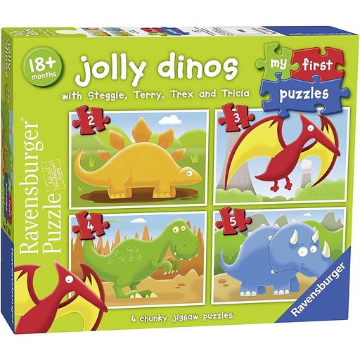 [7289] Dinos, Rompecabezas Progresivos 2,3,4 y 5 Piezas