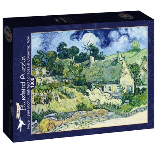 [60113] Thatched Cottages at Cordeville, Van Gogh 1890