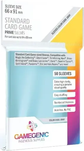 PRIME Sleeves Standar Card Game 66x91mm