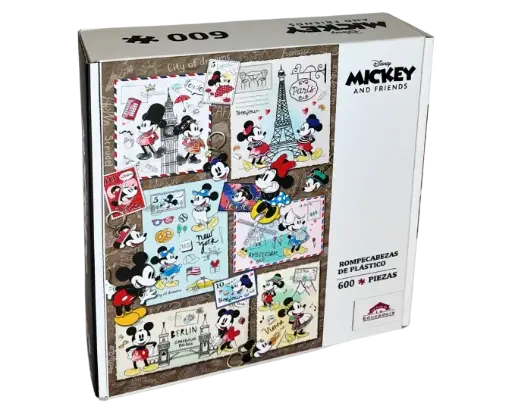 Rompecabezas Mickey y Minnie de Viaje  Disney 600 piezas