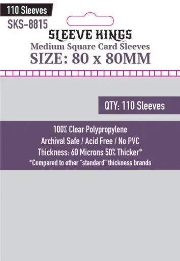 Sleeve Kings Medium Square 80x80mm